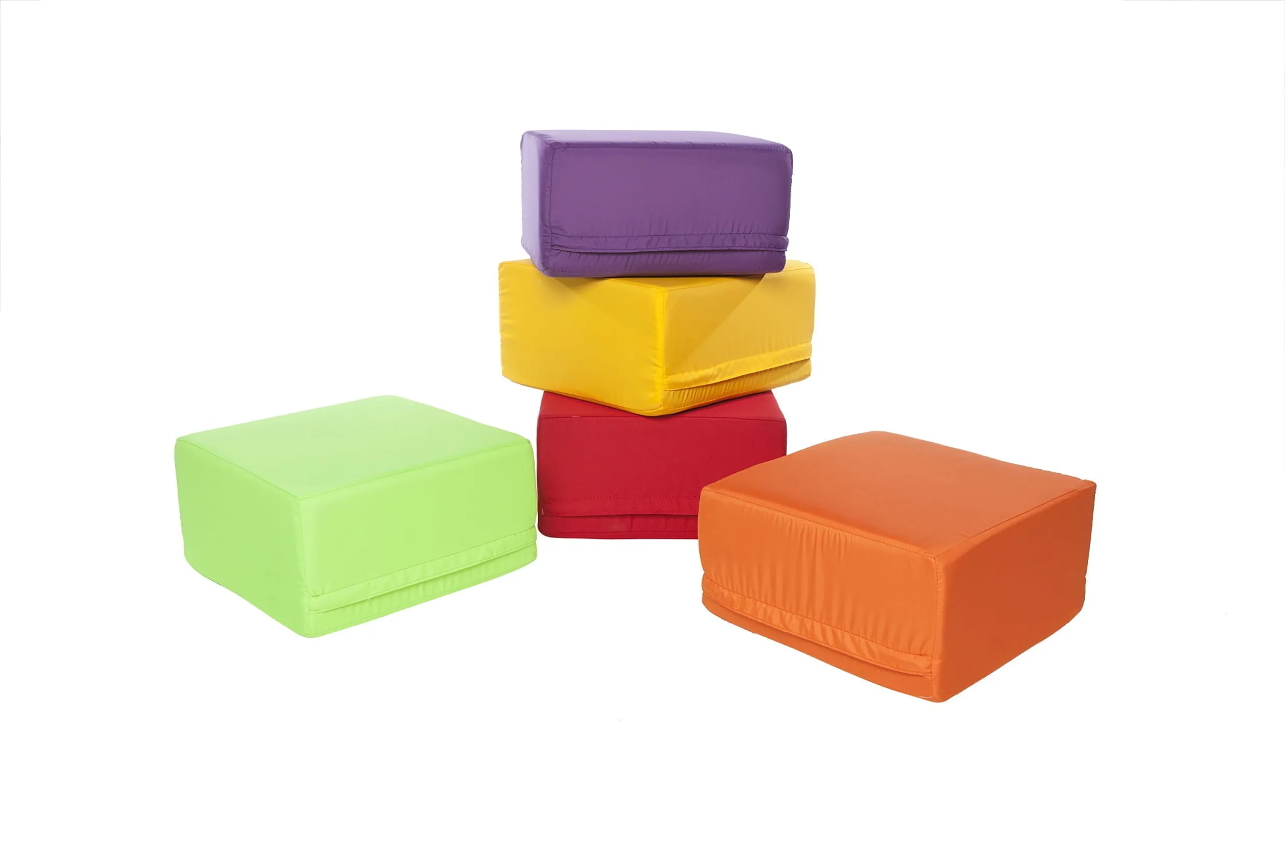 Square Foam Seating Pods - Set of 5 Indoor/Outdoor Polyester