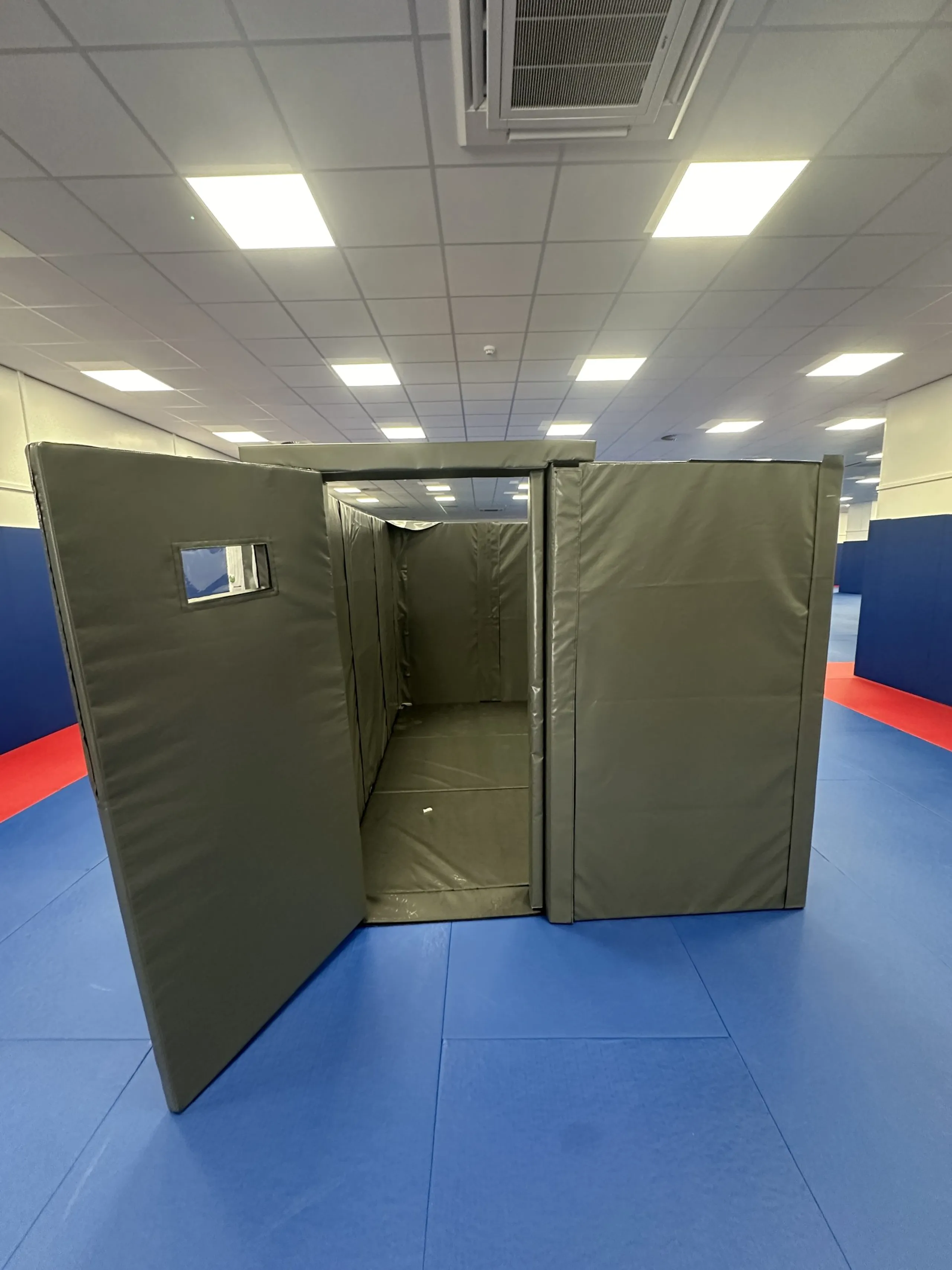 outside cell door open