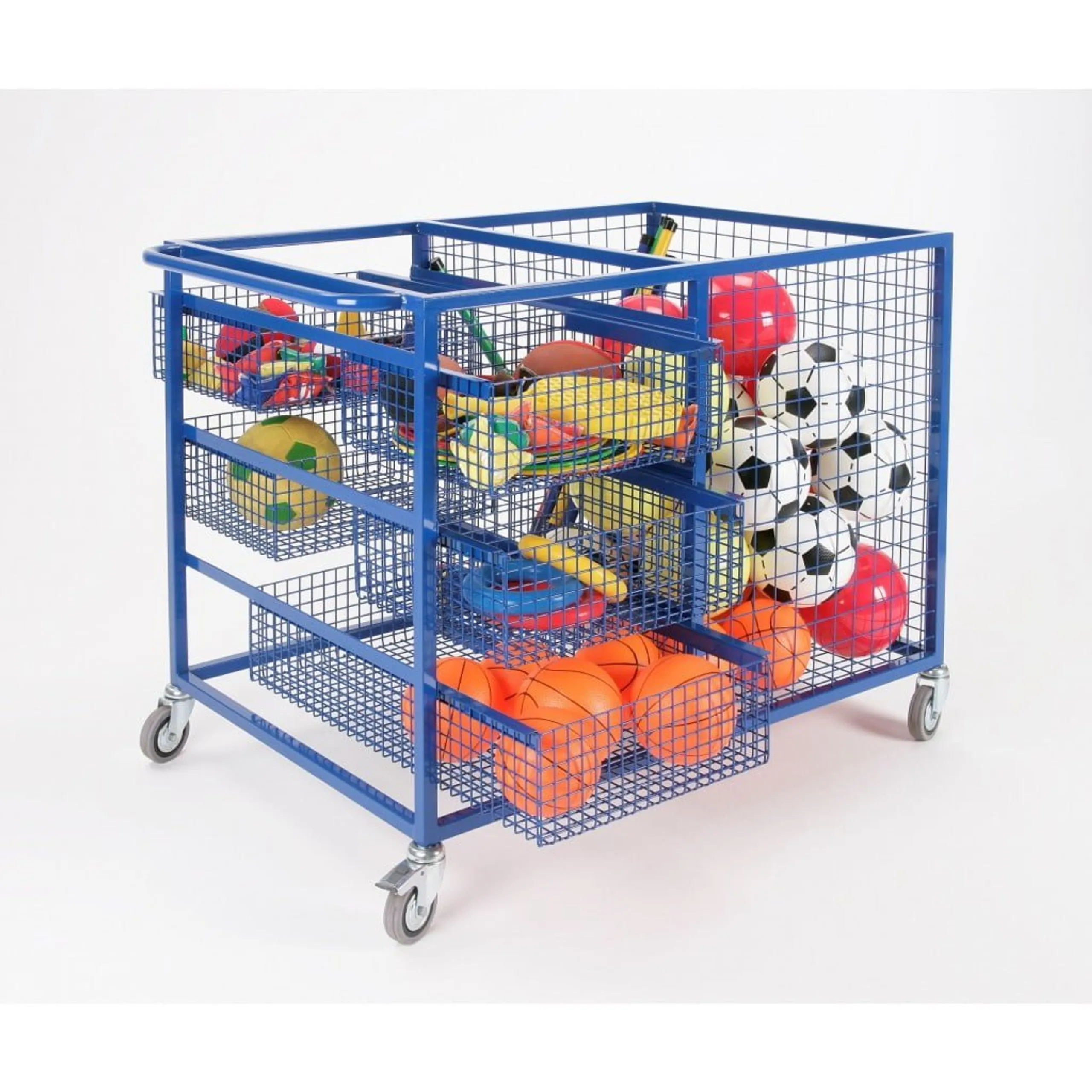 ETR740 JUMBO STORAGE TROLLEY WITH 1 FULL WIDTH BASKET 4 1 2 WIDTH BASKETS