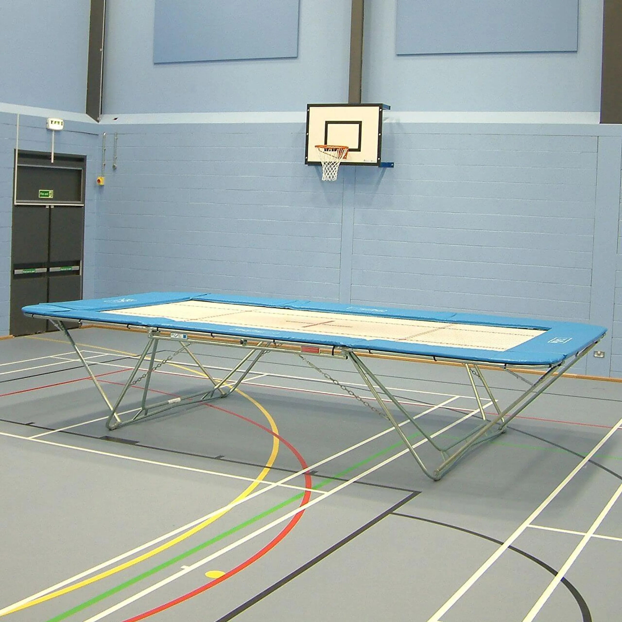 Club Trampoline - 6mm/13mm web - lift/lower roller stands
