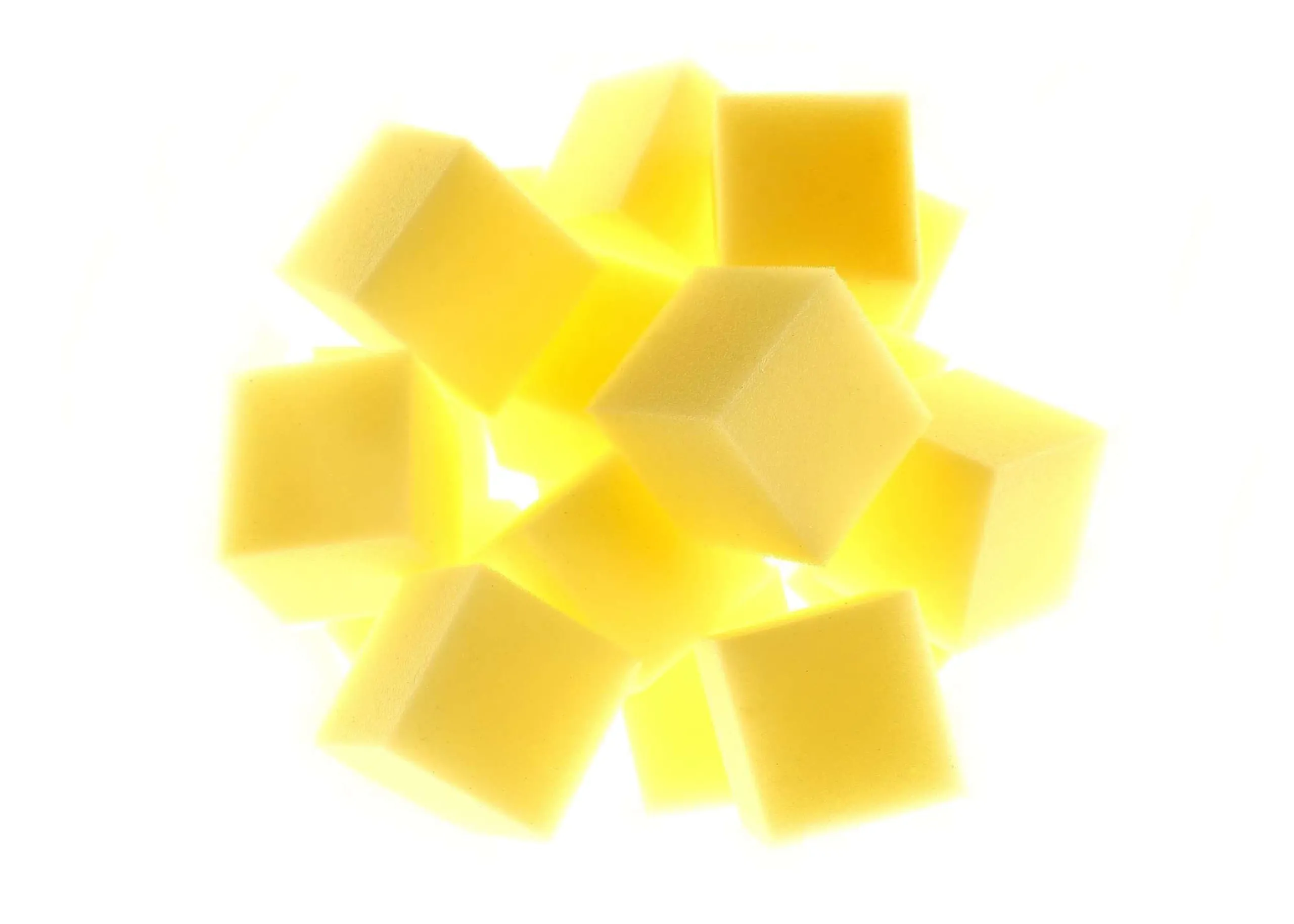 Foam Pit Cube Yellow web