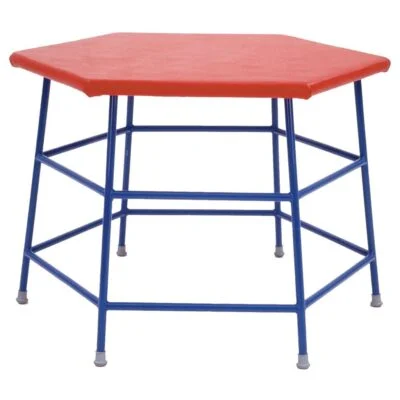 LAT200 HEXAGONAL MOVEMENT TABLE 840MM WITH RED TOP BLUE FRAME